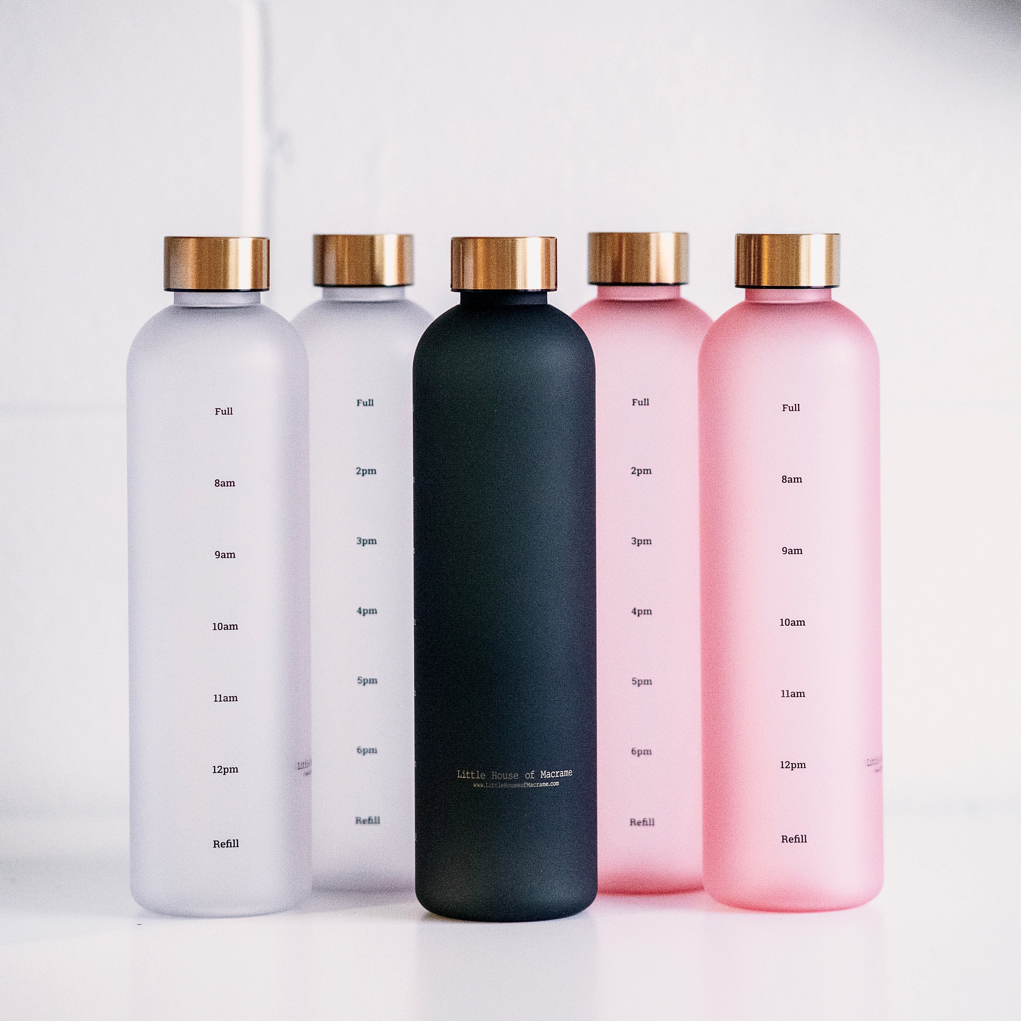 32oz Water Bottle with Times to Drink, Lightweight Motivational Water Bottle with Time Marker