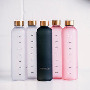 Open image in slideshow, Refillable Water Bottle with time marks
